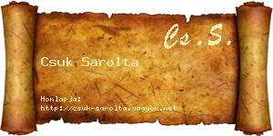 Csuk Sarolta névjegykártya